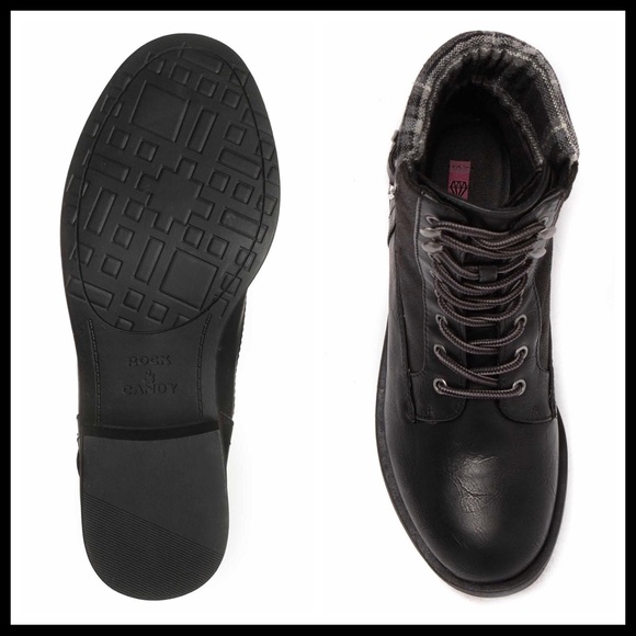 BLACK ANKLE BOOTIES LACE UP BOOTS A3C - Picture 5 of 8